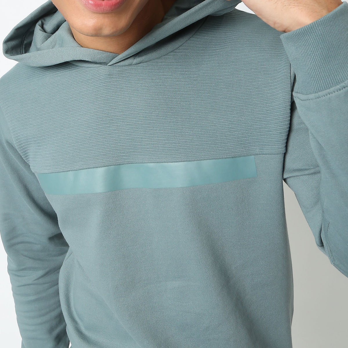 Regular Fit Solid Sweatshirt