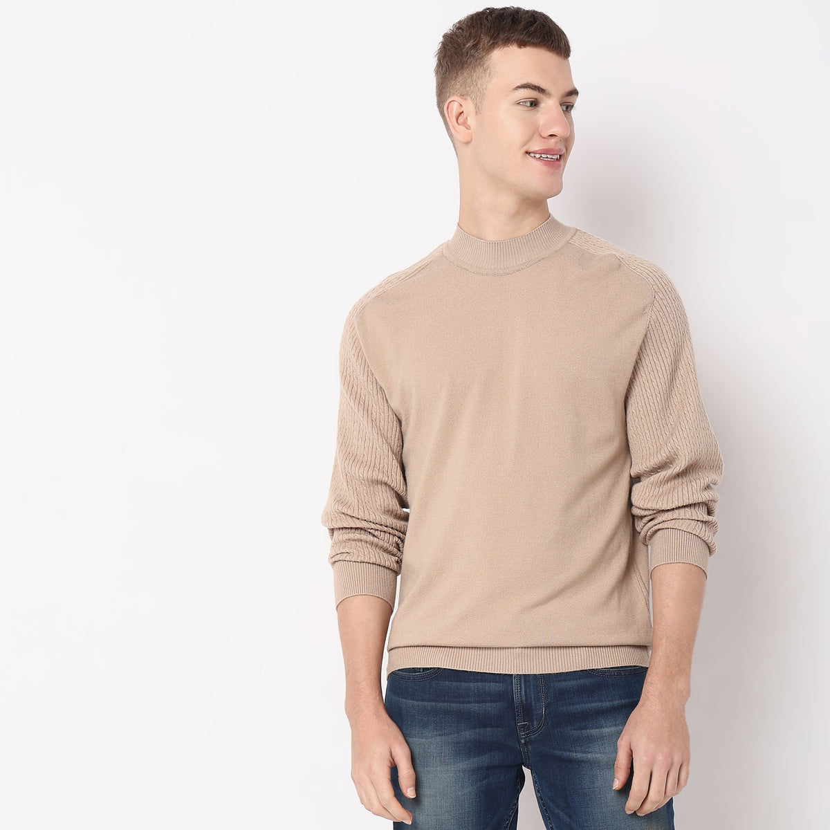 Slim Fit Solid Sweater