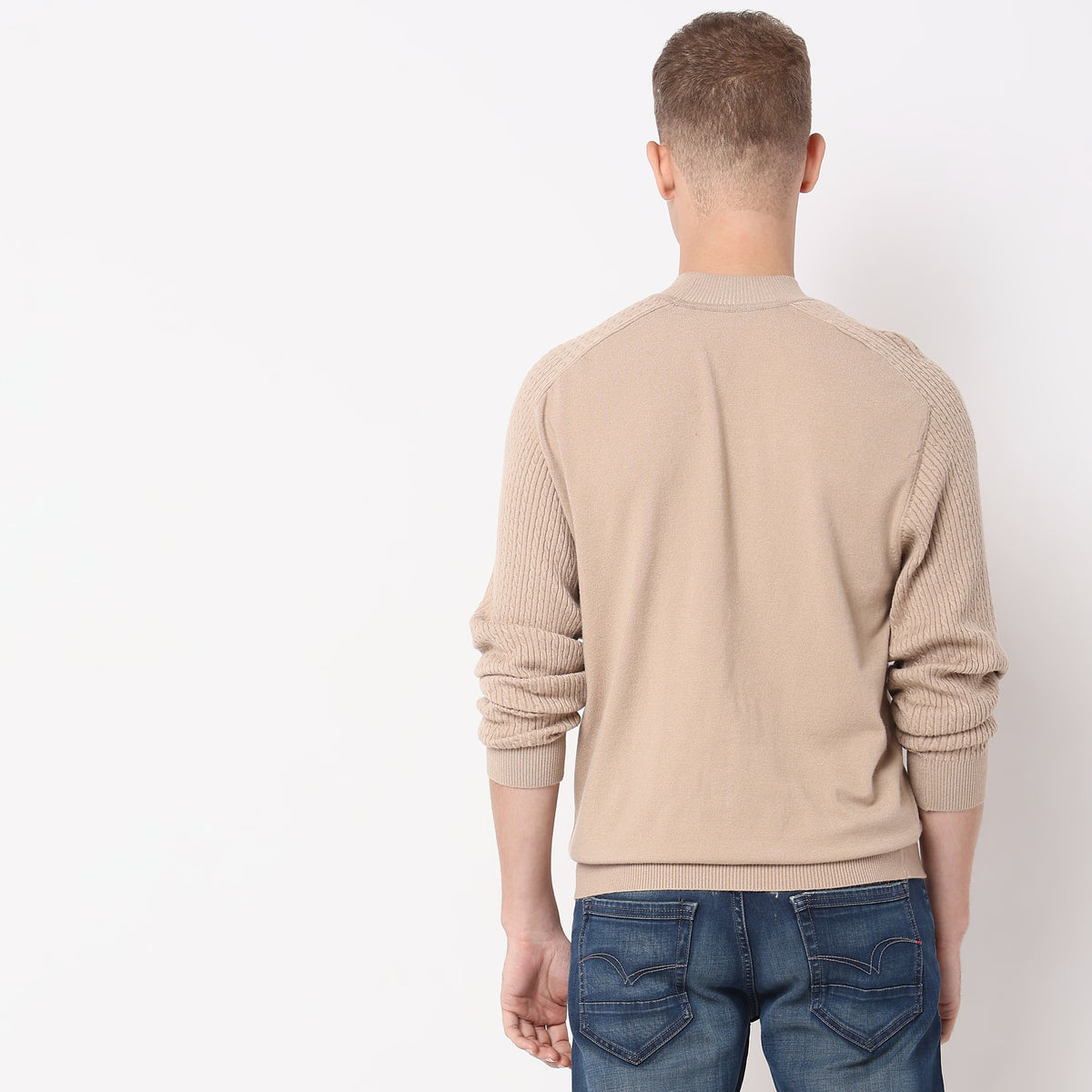 Slim Fit Solid Sweater