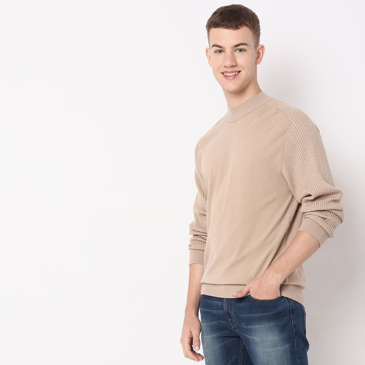 Slim Fit Solid Sweater