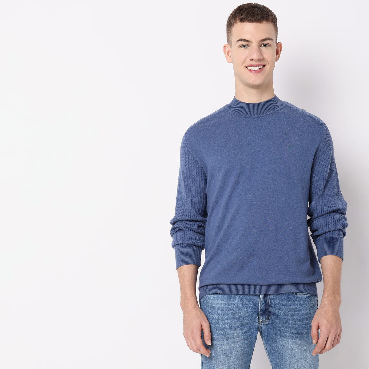 Slim Fit Solid Sweater