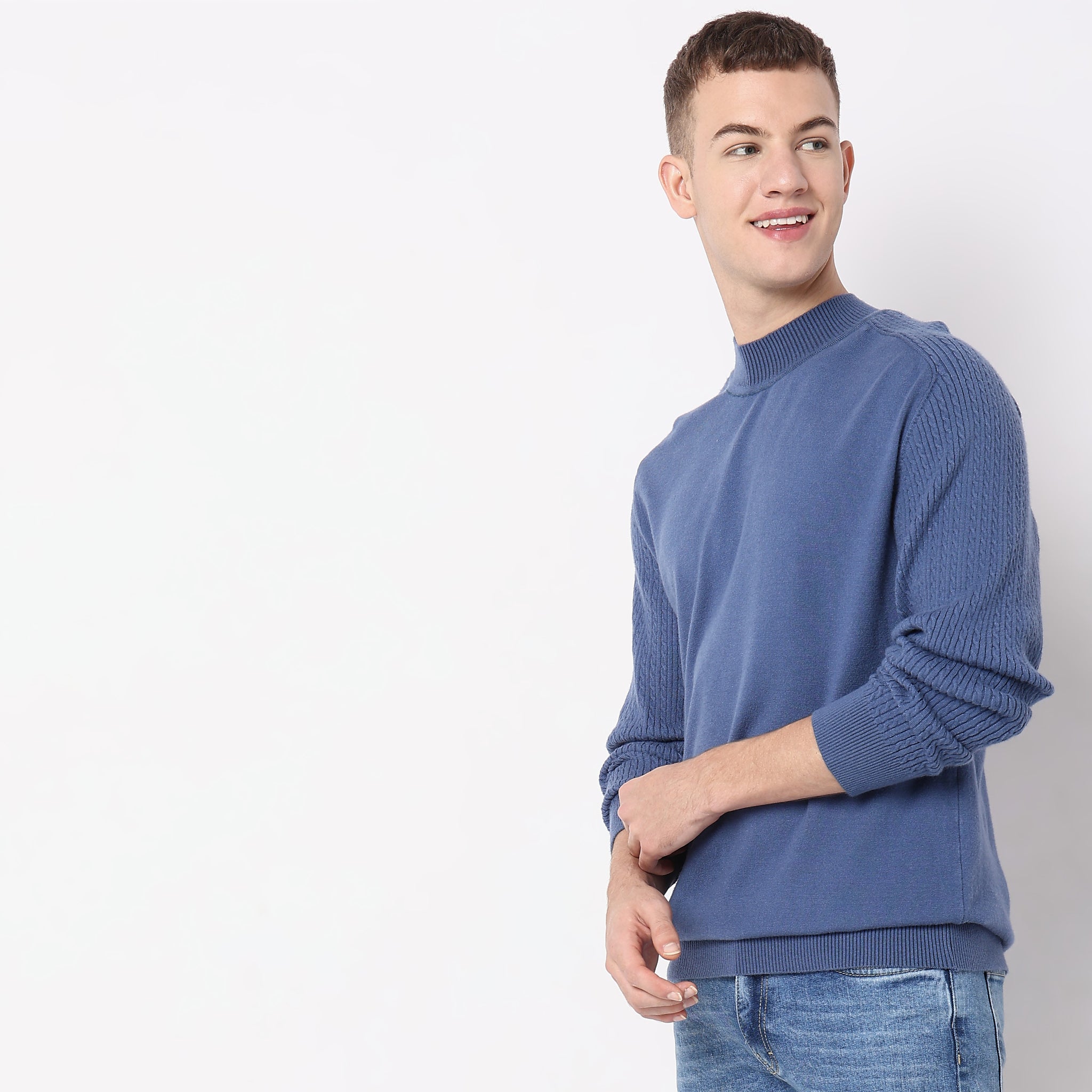 Slim Fit Solid Sweater