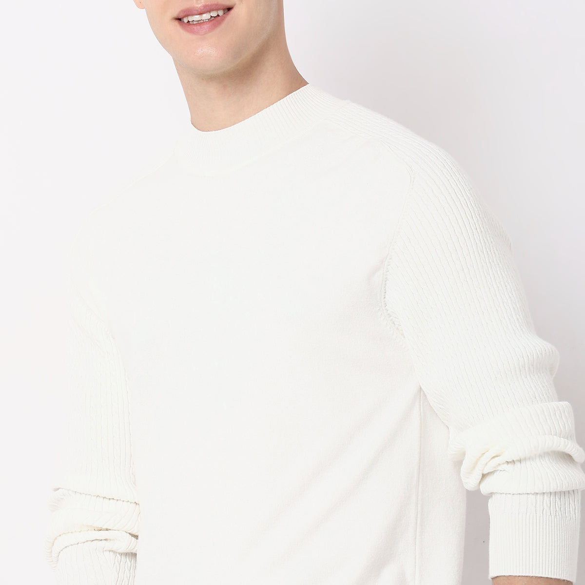 Slim Fit Solid Sweater