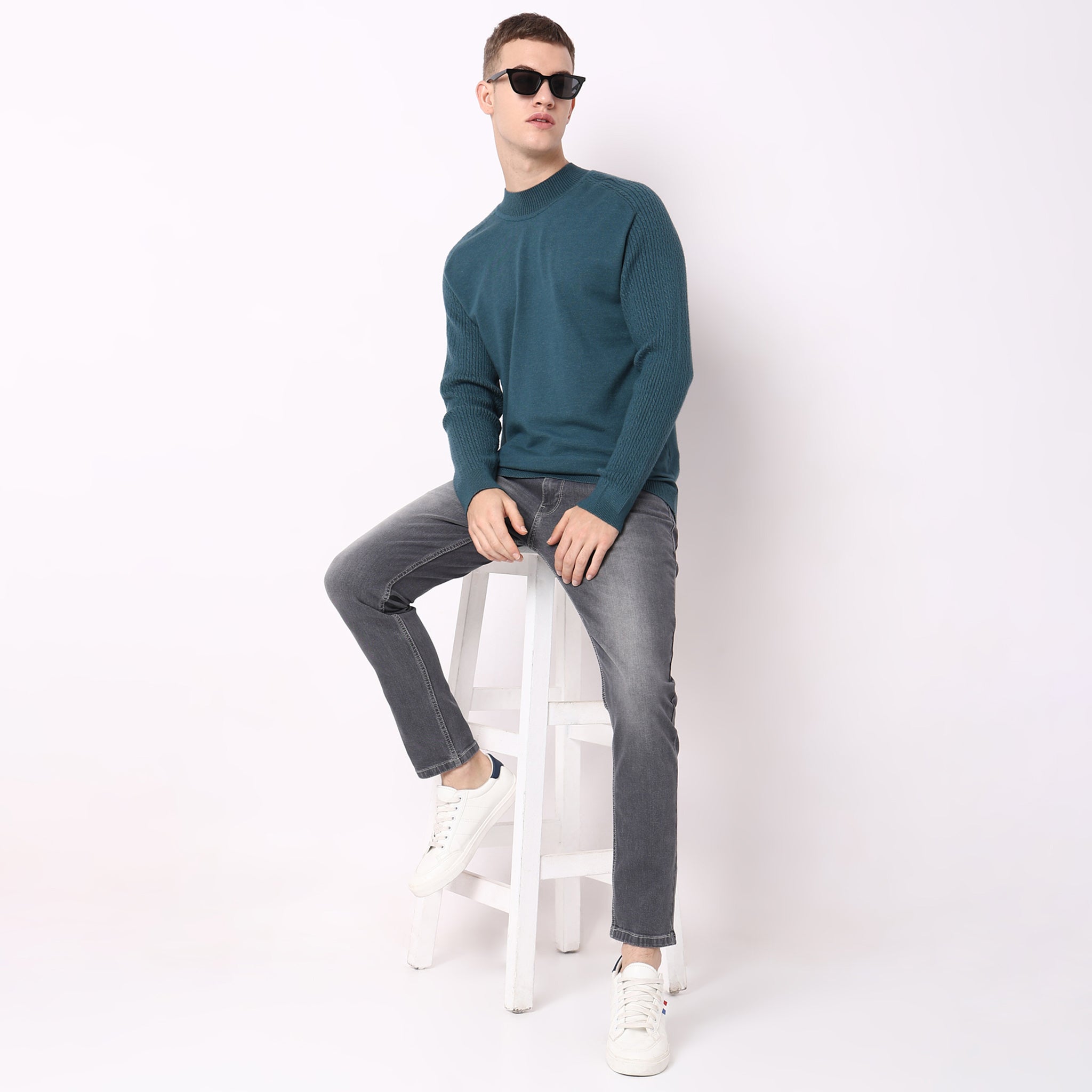 Slim Fit Solid Sweater