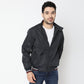 Men Wearing Regular Fit Solid Jacket