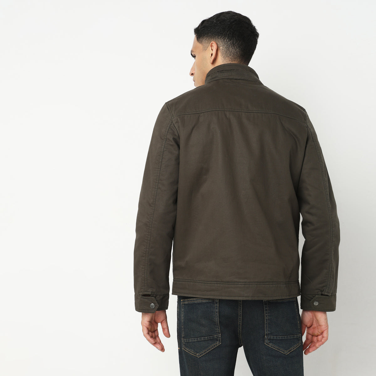 Regular Fit Solid Jacket