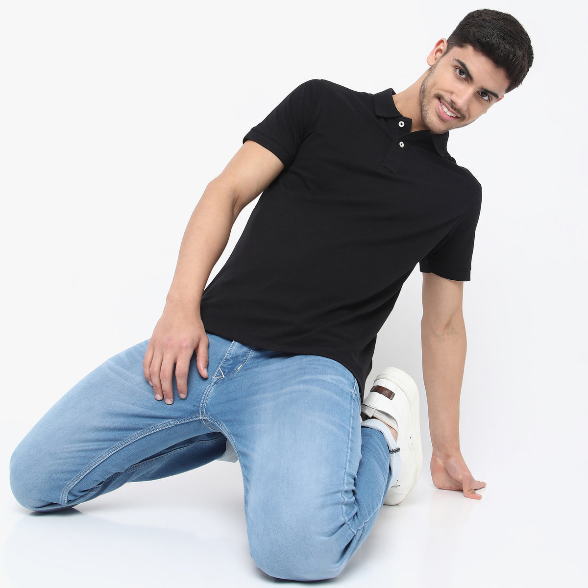 Regular Fit Solid Polo T-Shirt