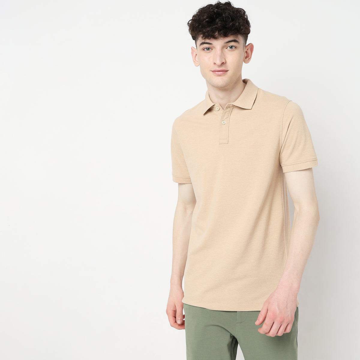 Regular Fit Solid Polo T-Shirt