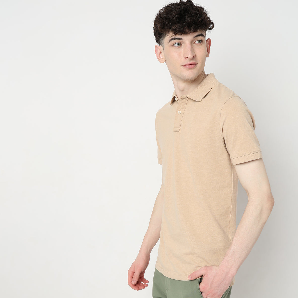 Regular Fit Solid Polo T-Shirt