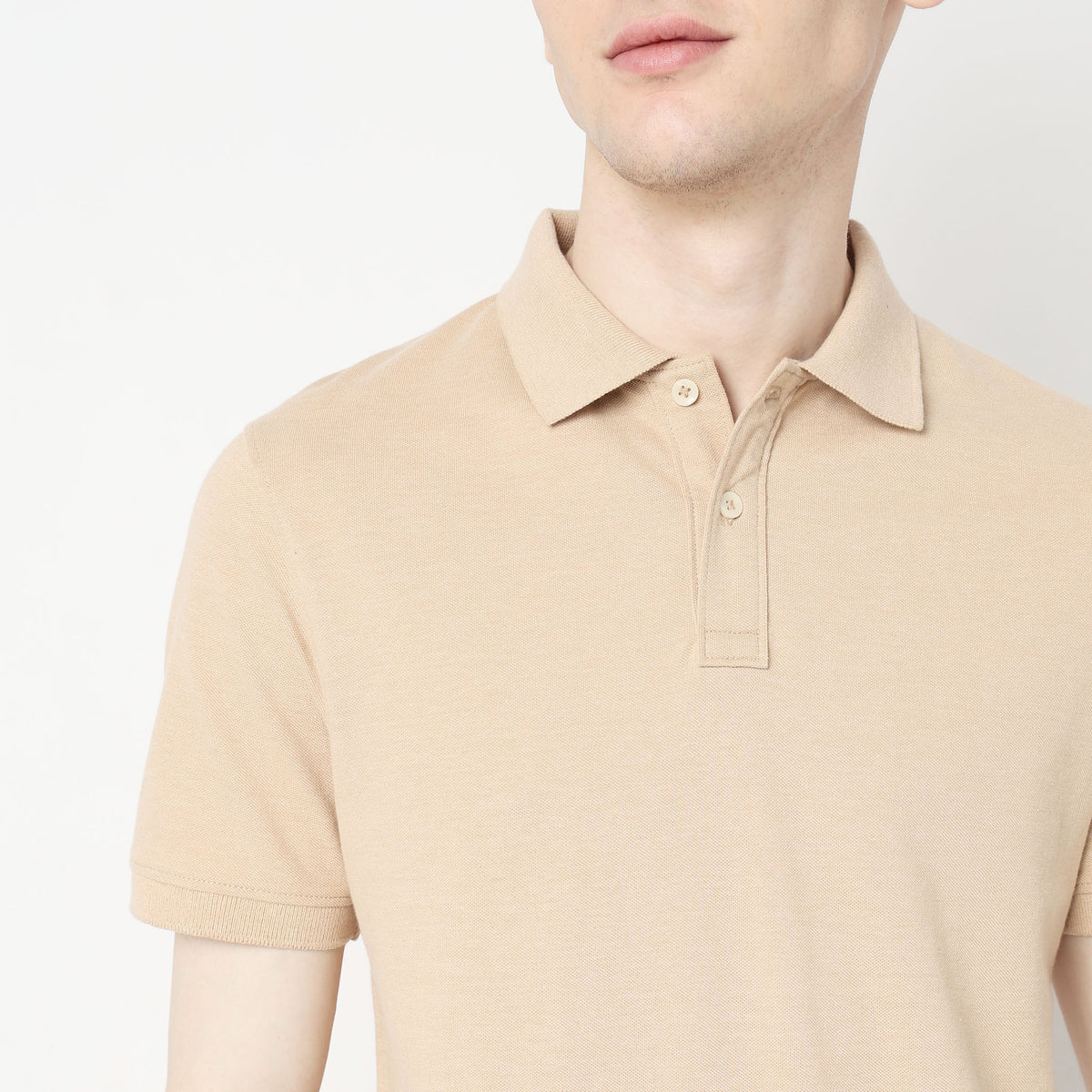 Regular Fit Solid Polo T-Shirt