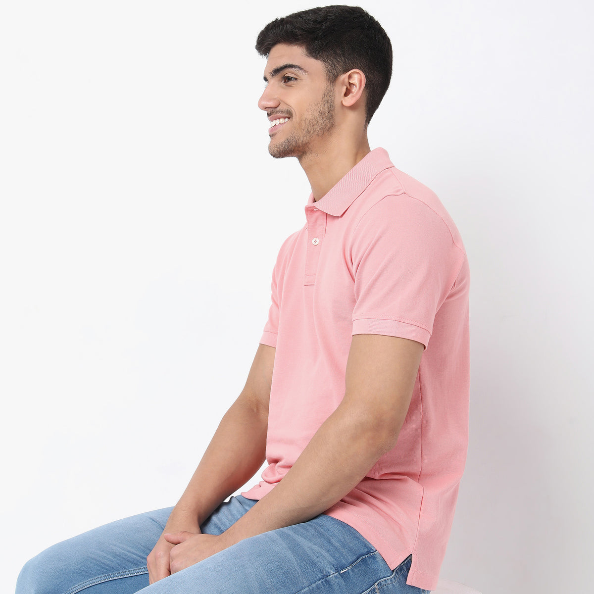 Regular Fit Solid Polo T-Shirt