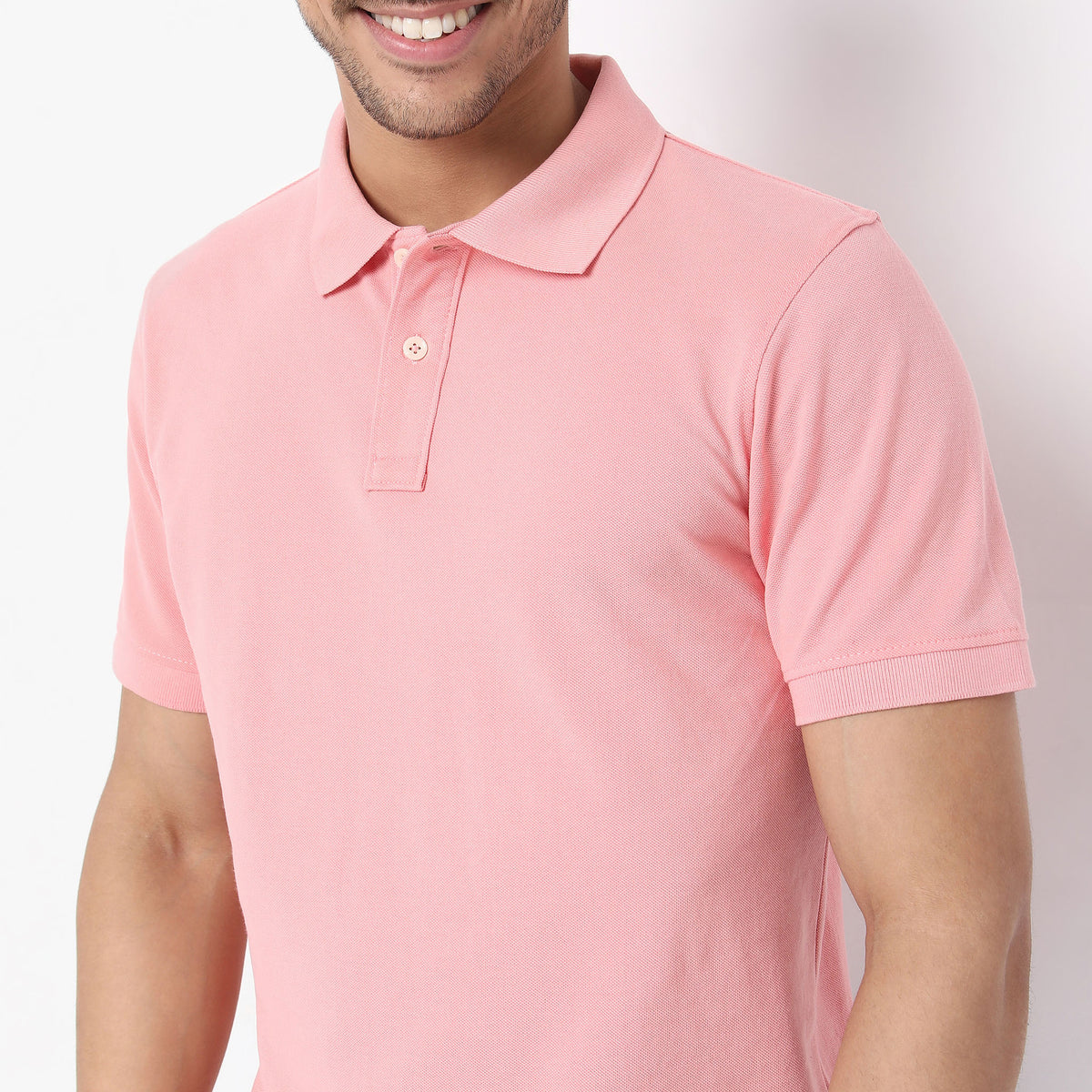 Regular Fit Solid Polo T-Shirt