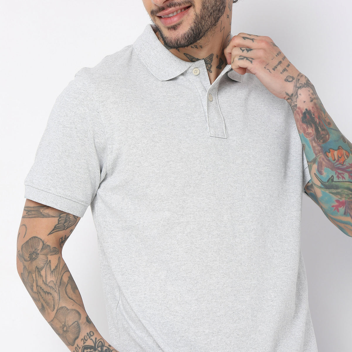 Regular Fit Solid Polo T-Shirt