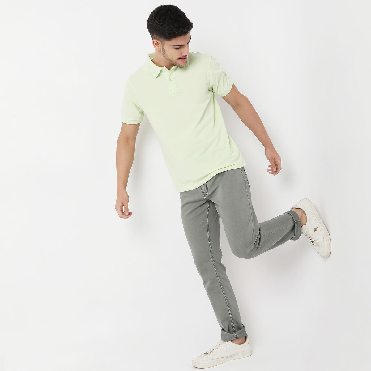 Regular Fit Solid Polo T-Shirt