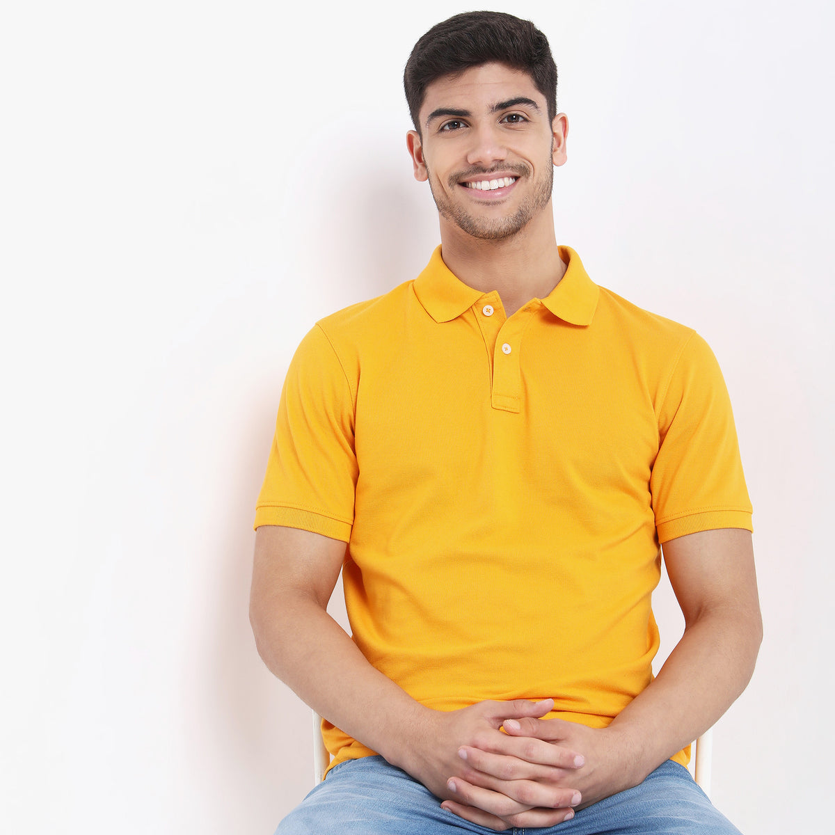 Regular Fit Solid Polo T-Shirt