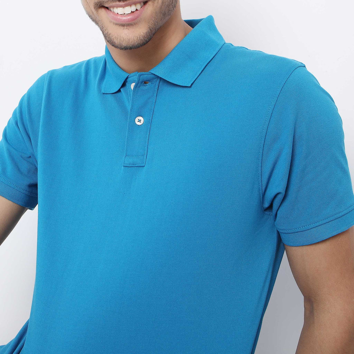 Regular Fit Solid Polo T-Shirt