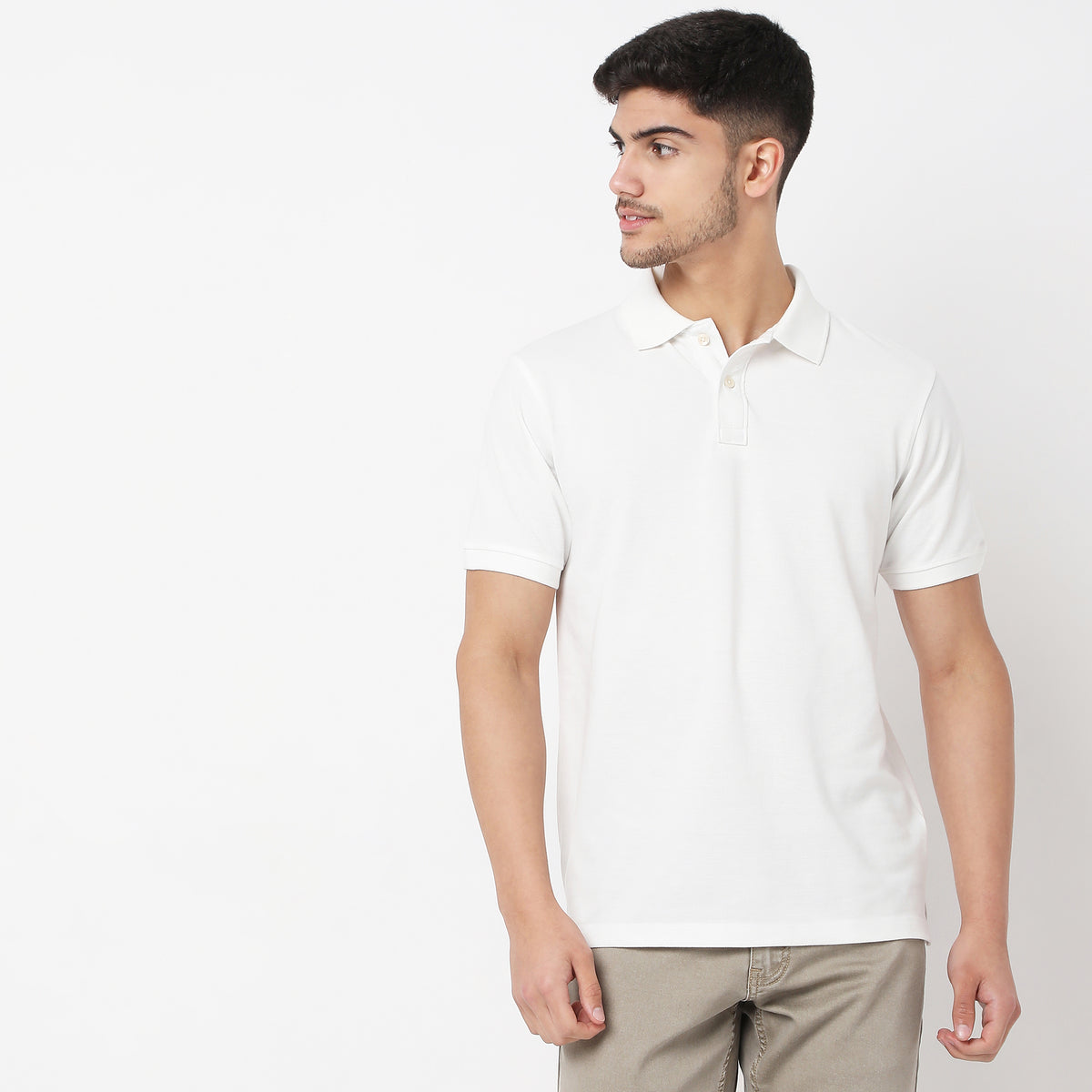 Regular Fit Solid Polo T-Shirt