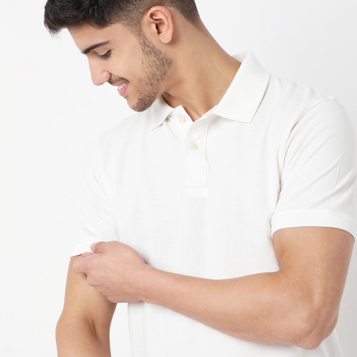 Regular Fit Solid Polo T-Shirt