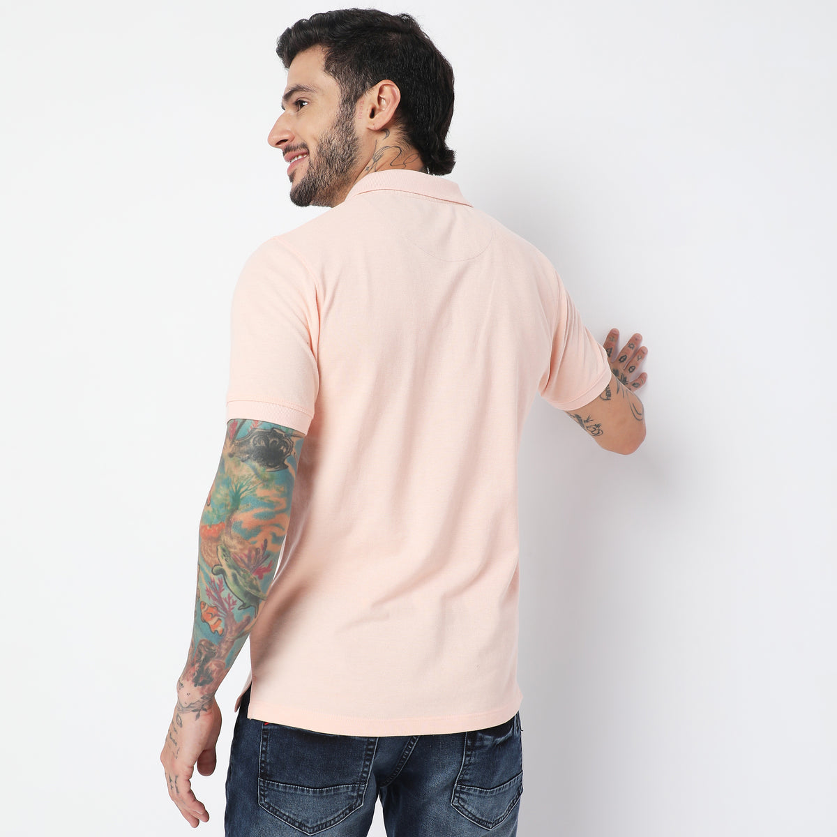 Regular Fit Solid Polo T-Shirt