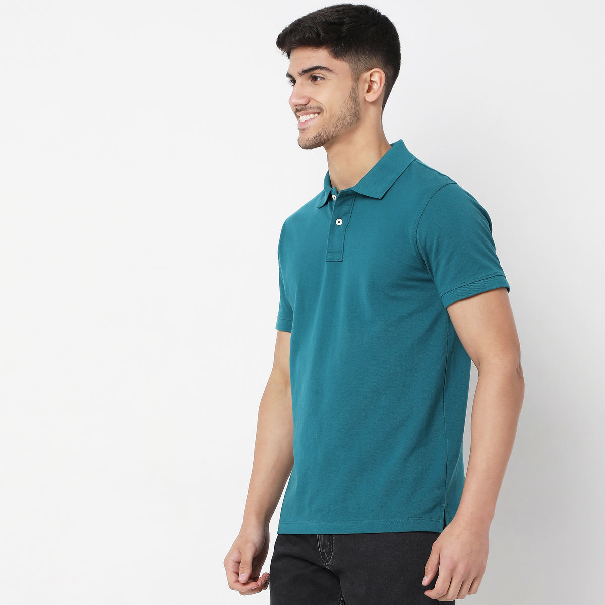 Regular Fit Solid Polo T-Shirt