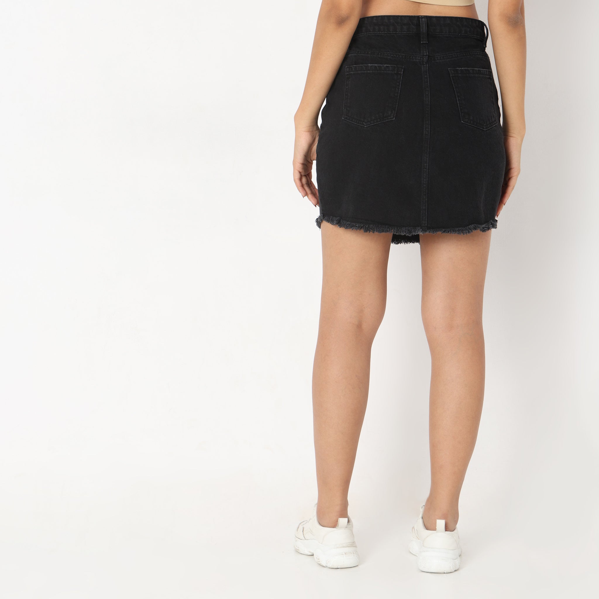 Regular Fit Solid Skirts