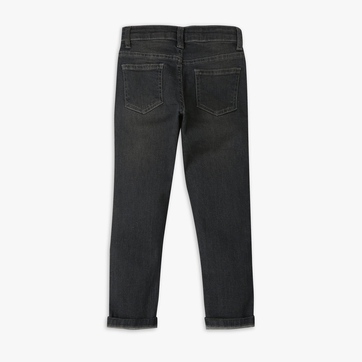 Boy's Regular Fit Solid Mid Rise Jeans