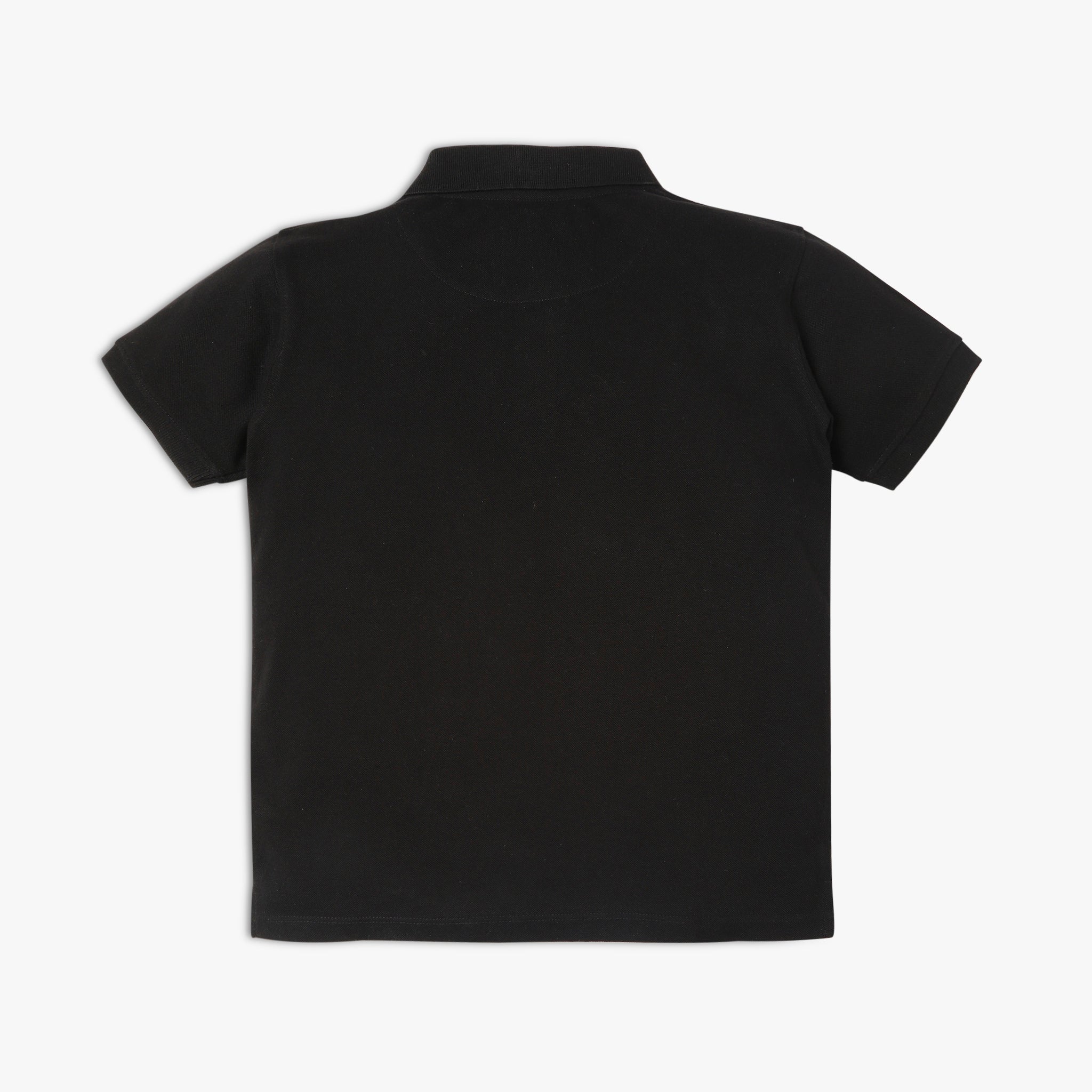 Black solid polo t shirt best sale