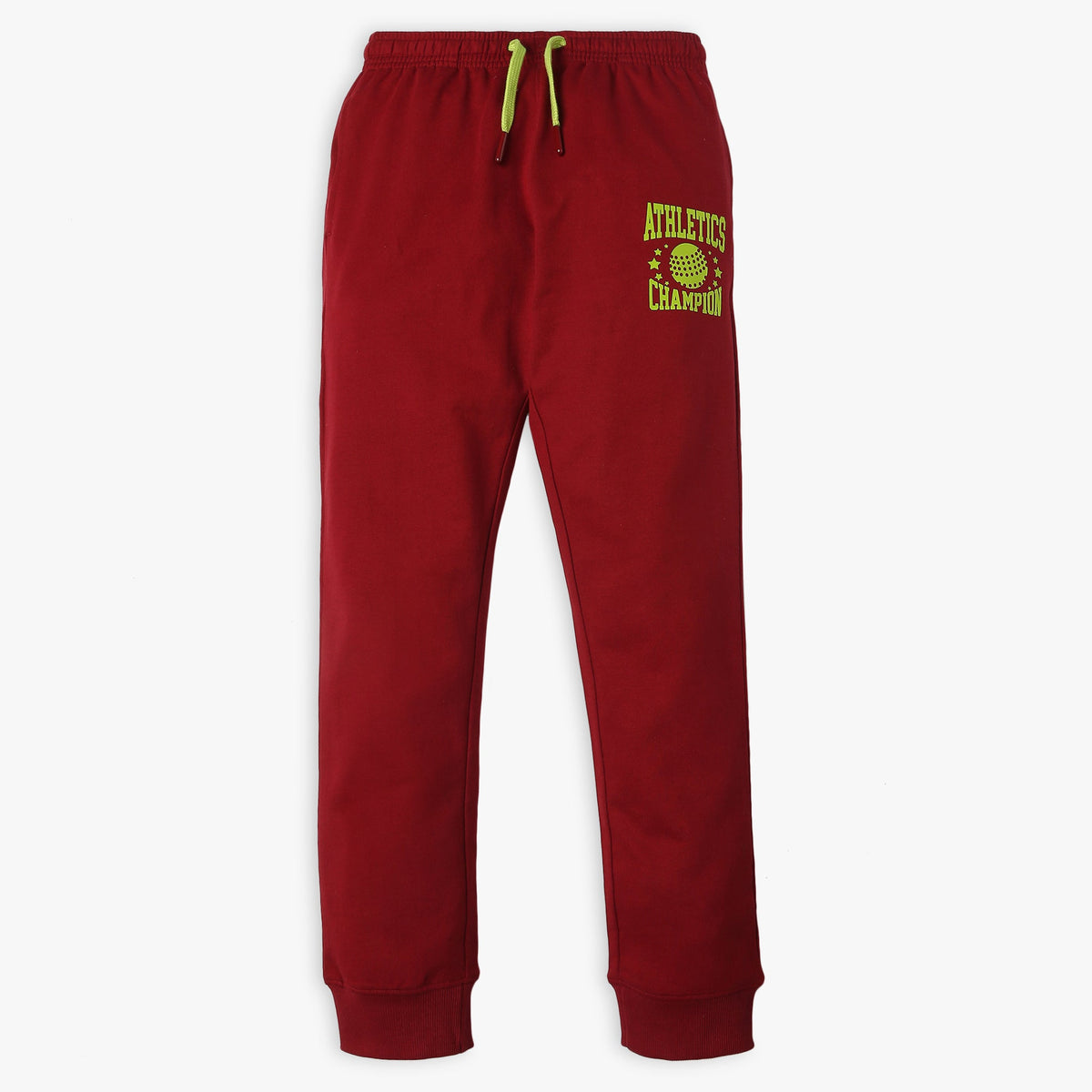 Boy's Regular Fit Solid Mid Rise Trackpants