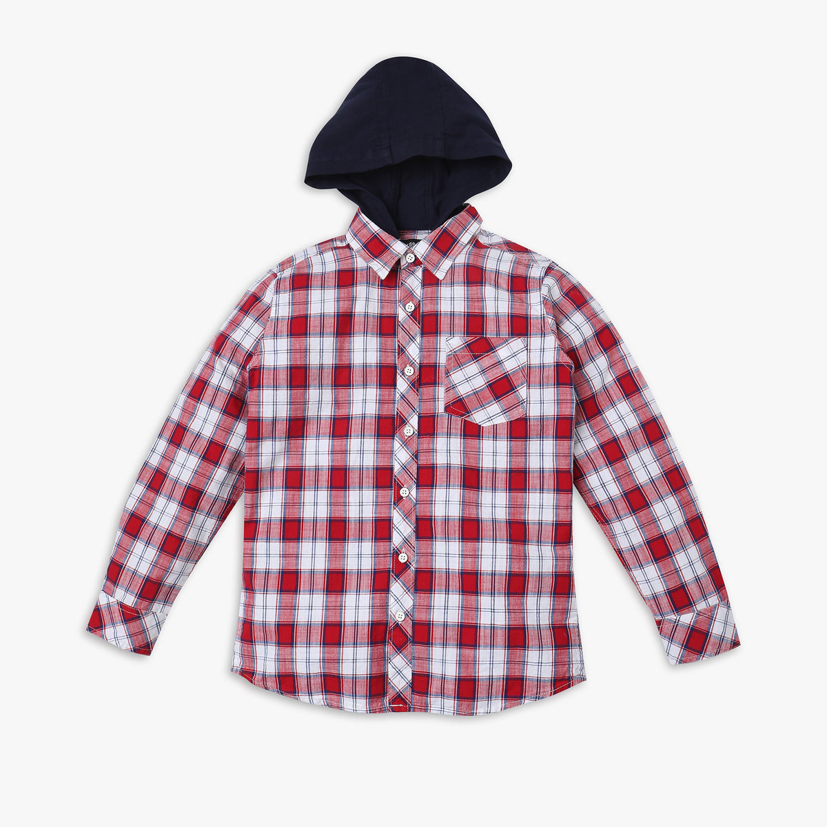 Boys Regular Fit Checkered Shirt