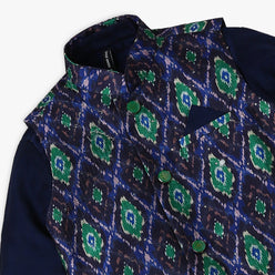 Boy's Regular Fit Printed Kurta Sets