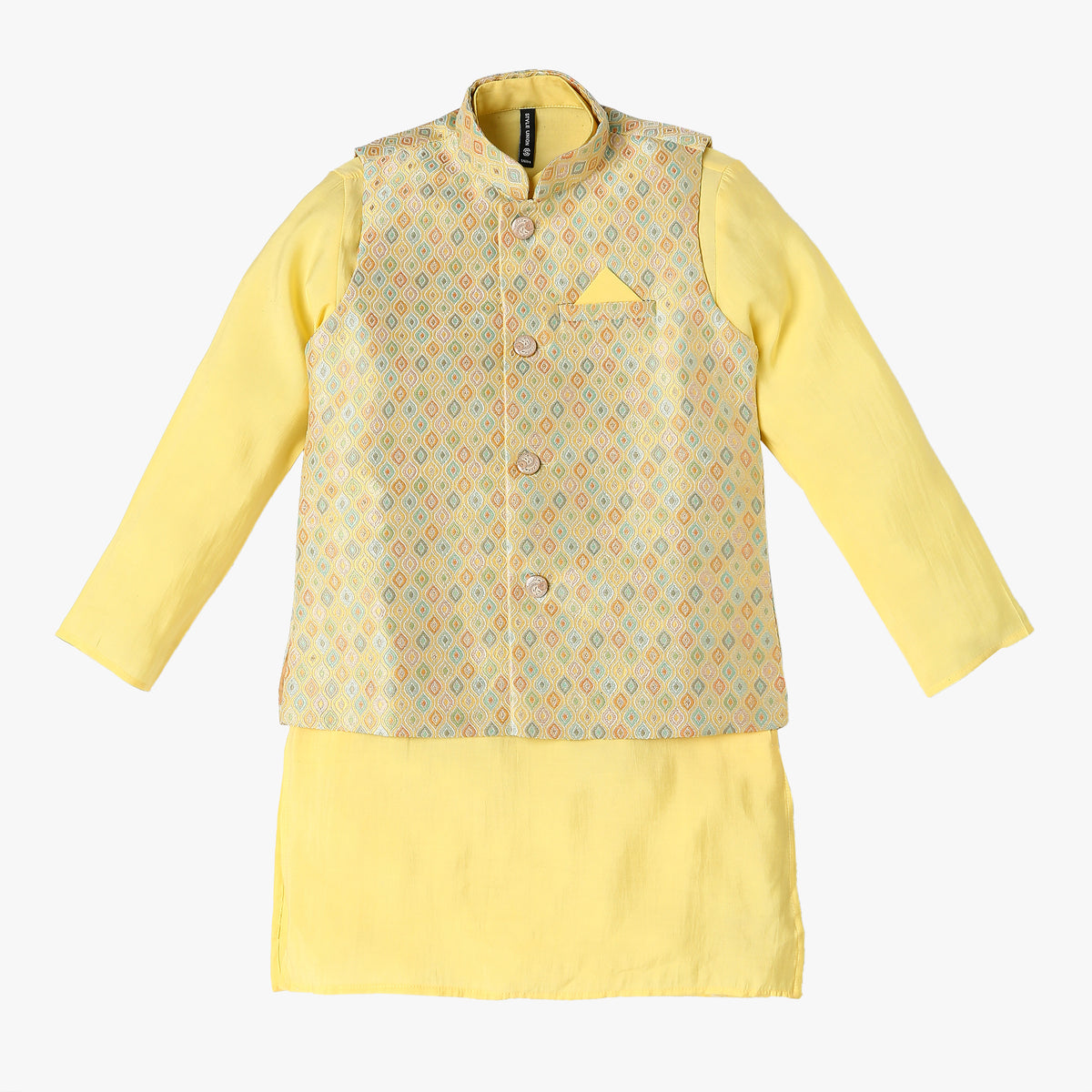 Boy's Regular Fit Jacquard Kurta Sets