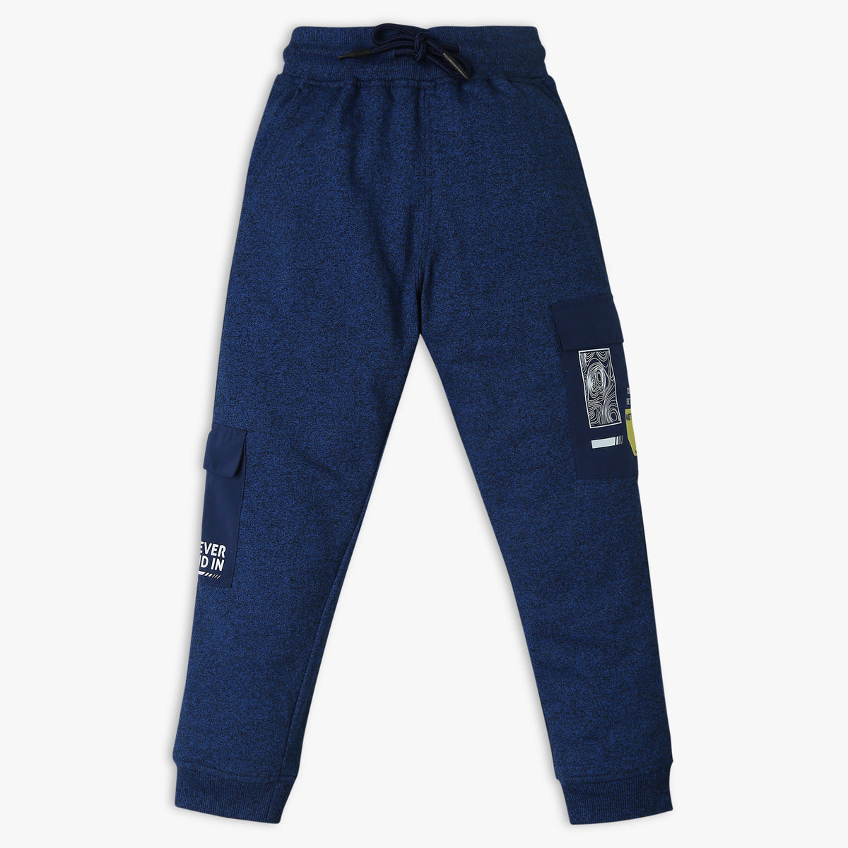 Boy's Regular Fit Solid Mid Rise Trackpants