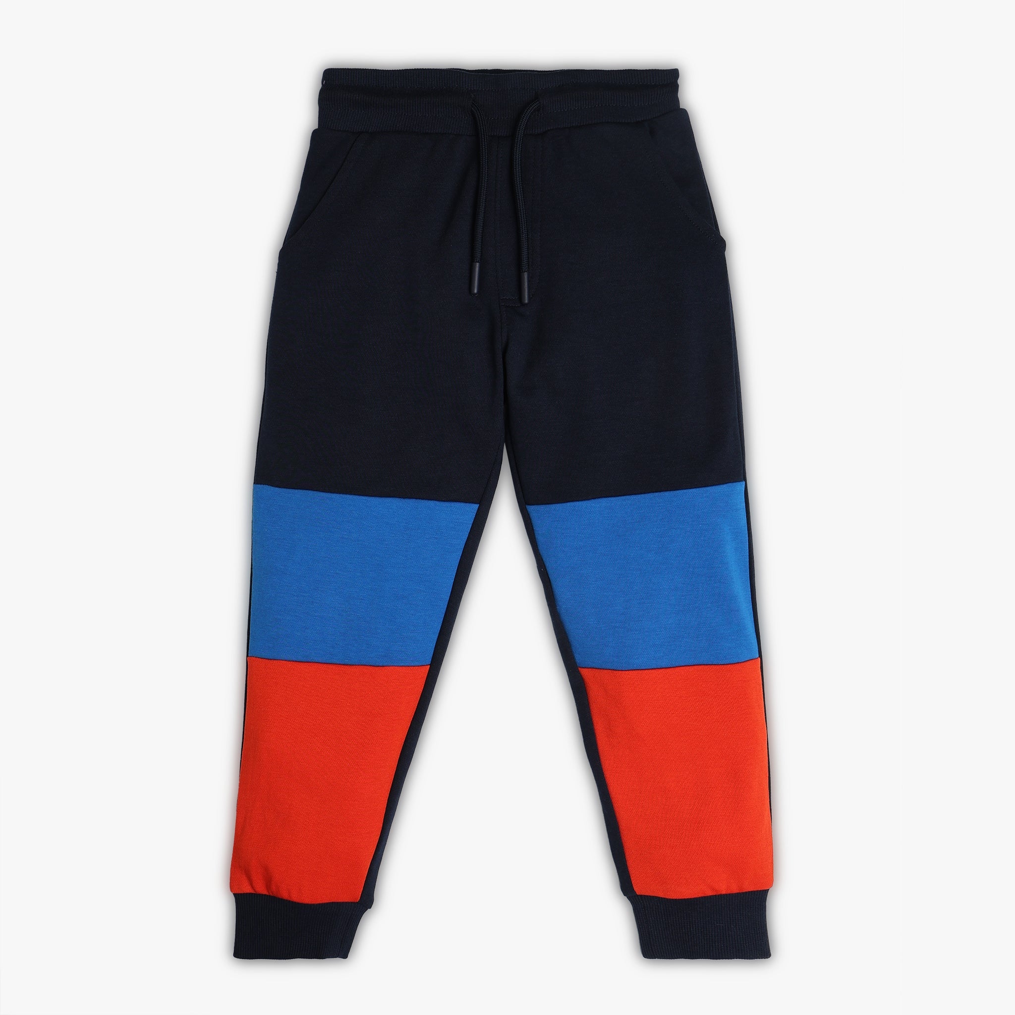 Boys Regular Fit Solid Mid Rise Trackpants