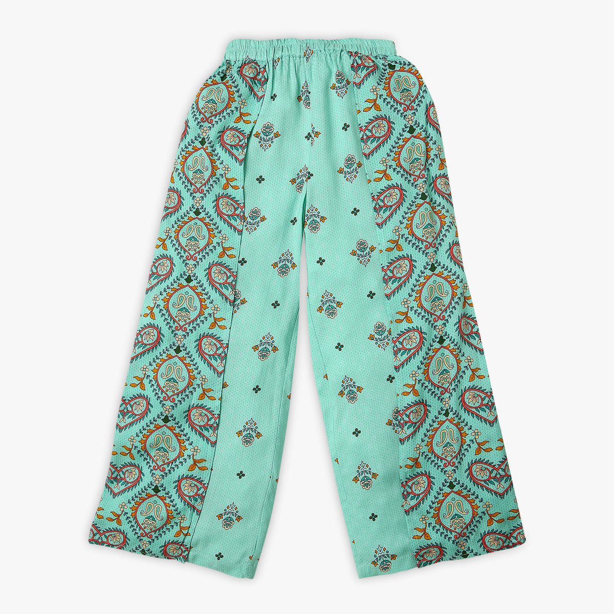Girl's Regular Fit Printed Mid Rise Pants