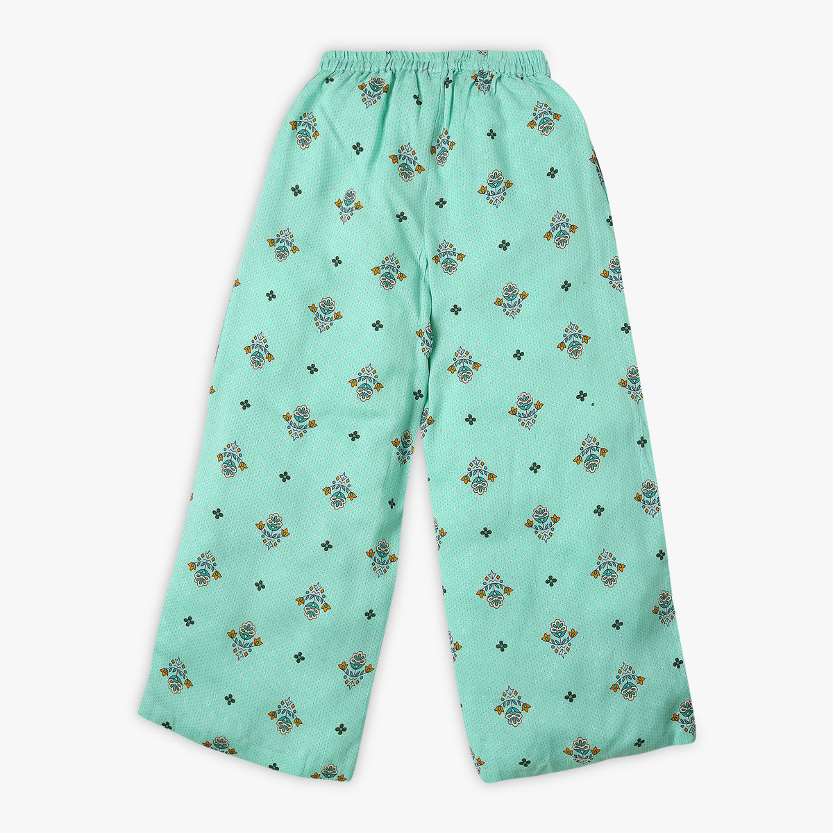 Girl's Regular Fit Printed Mid Rise Pants