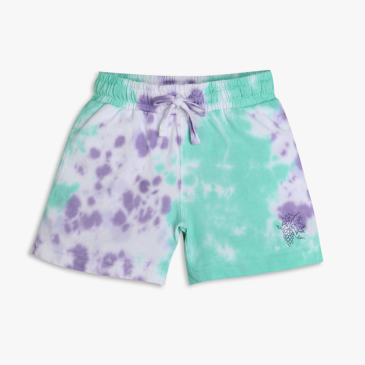 Girls Regular Fit Tie - Dye Mid Rise Shorts