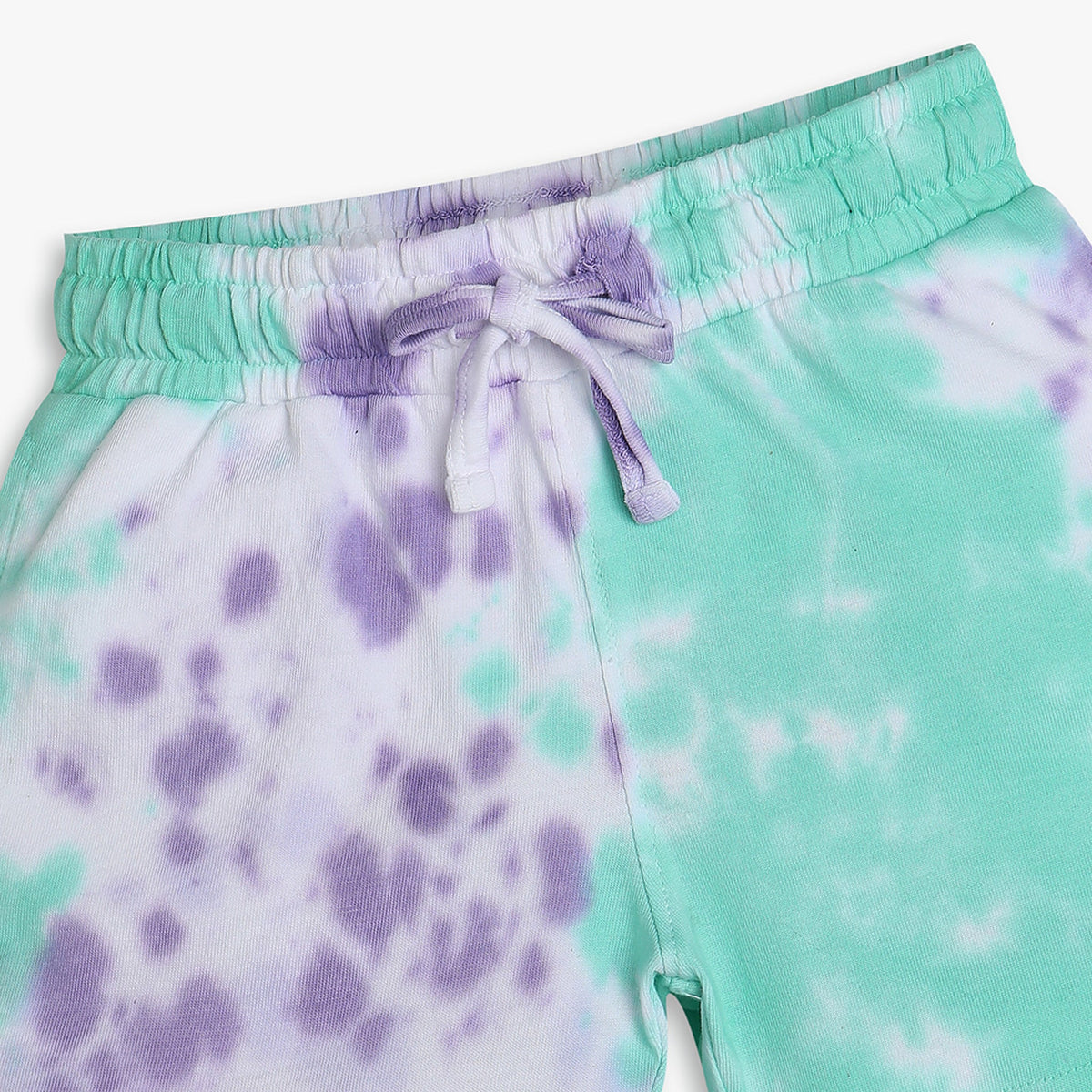 Girls Regular Fit Tie - Dye Mid Rise Shorts