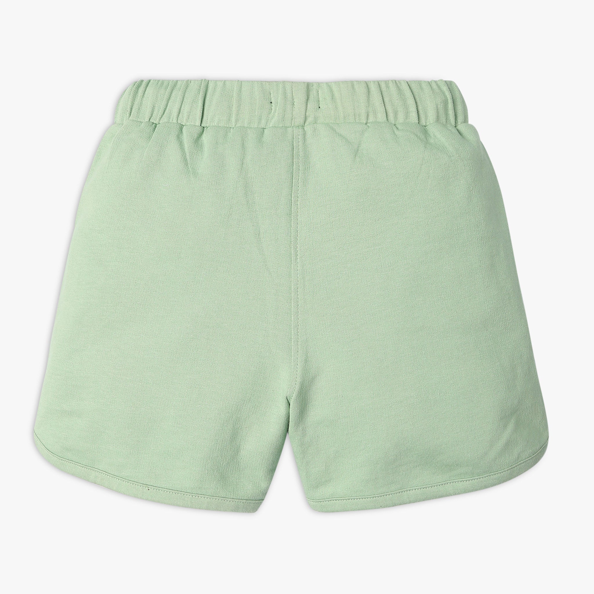 Girl's Regular Fit Solid Mid Rise Shorts