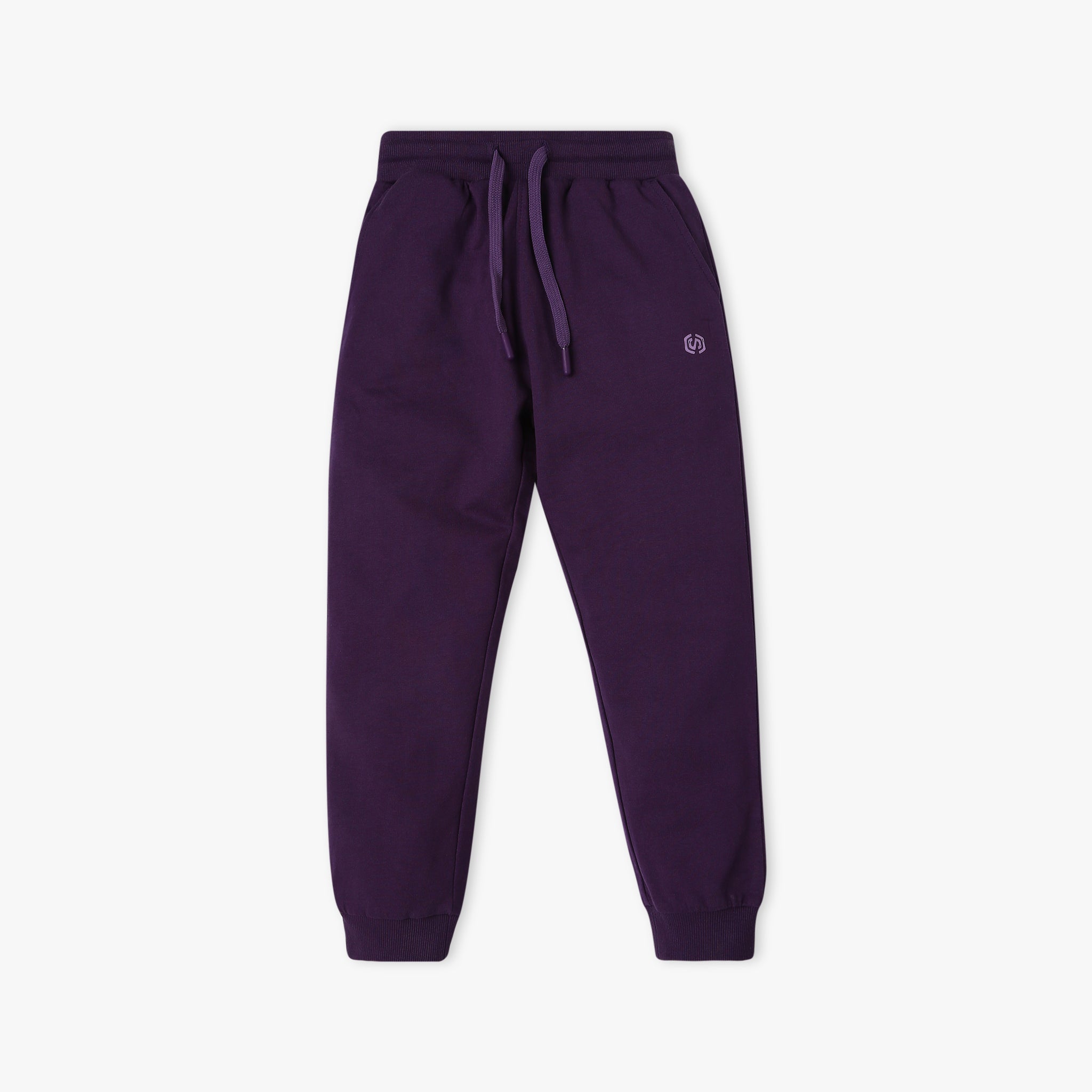 Girls Regular Fit Solid Mid Rise Trackpants