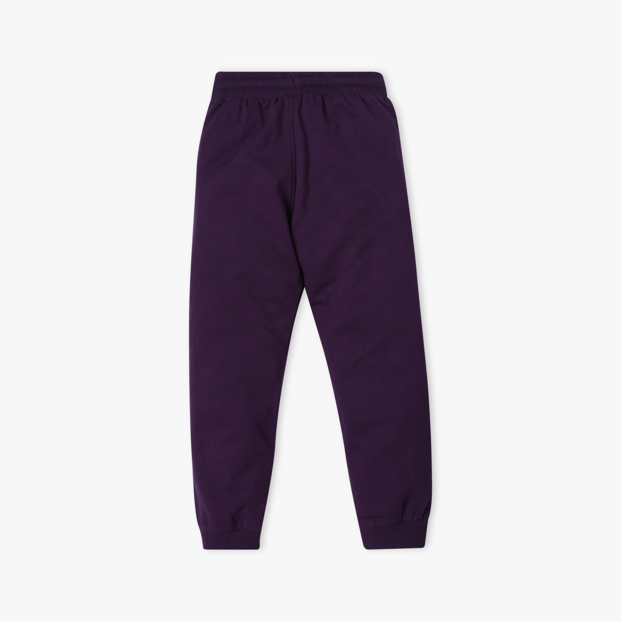 Girls Regular Fit Solid Mid Rise Trackpants
