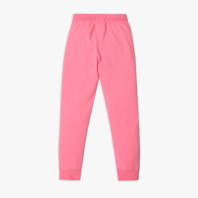 Girl's Regular Fit Solid Mid Rise Joggers