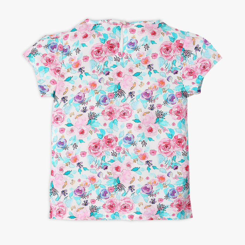 Girl's Regular Fit Printed Top