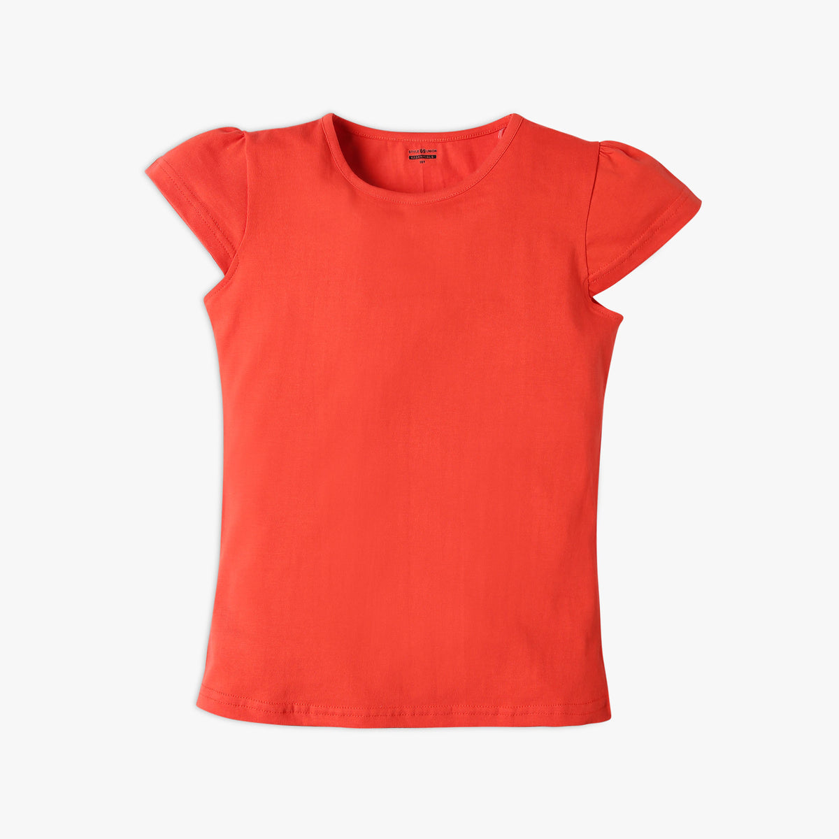 Girl's Regular Fit Solid T-Shirt