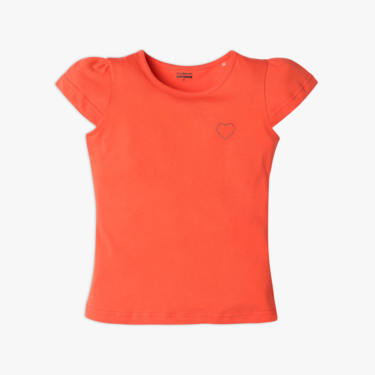 Girl's Regular Fit Solid T-Shirt