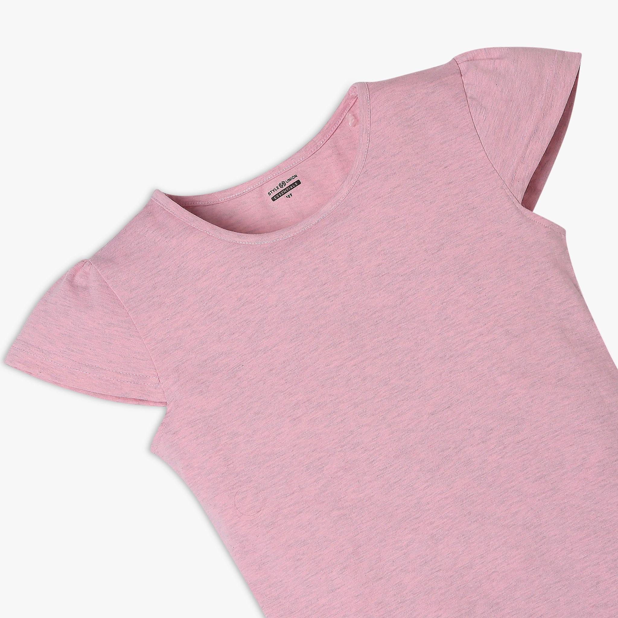 Girl's Regular Fit Solid T-Shirt