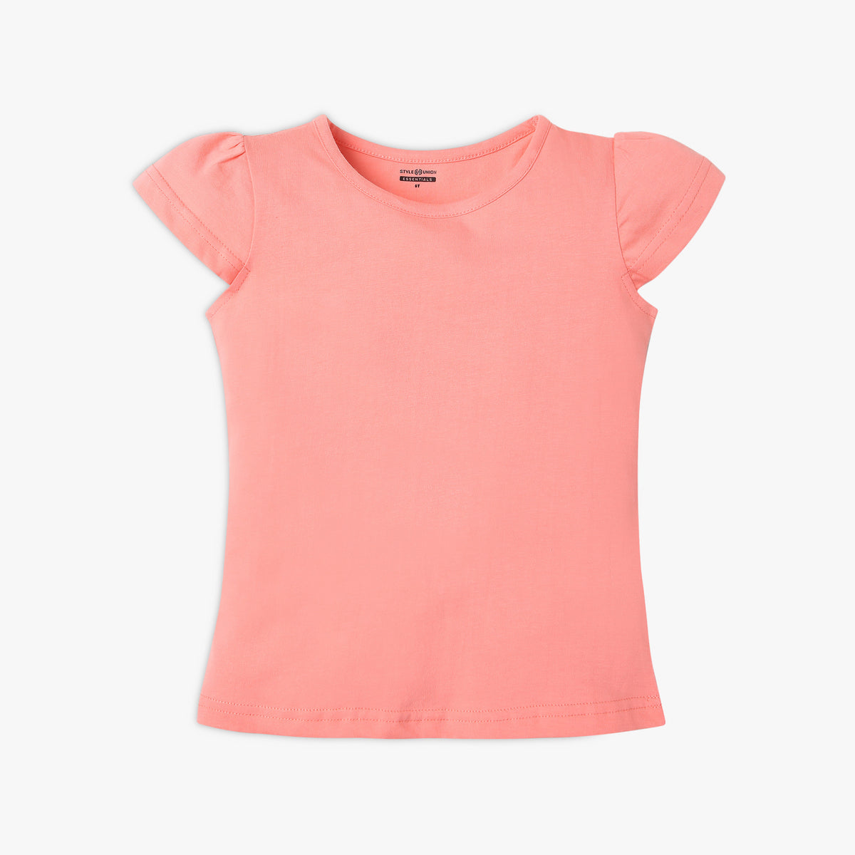 Girl's Regular Fit Solid T-Shirt