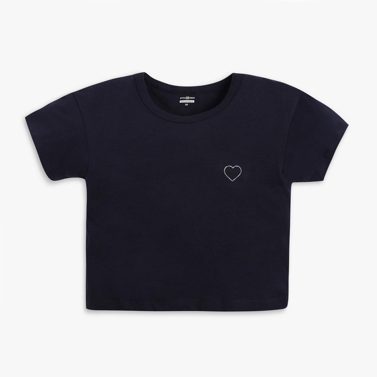 Girls Regular Fit Solid T-Shirt