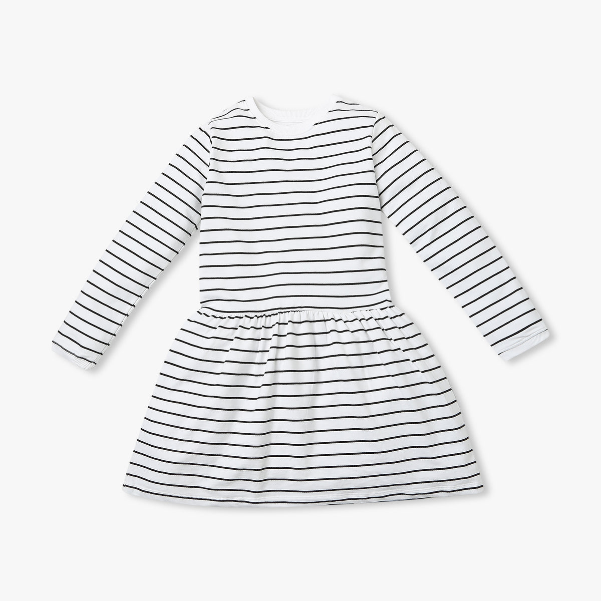 Girl's Regular Fit Striped Dress