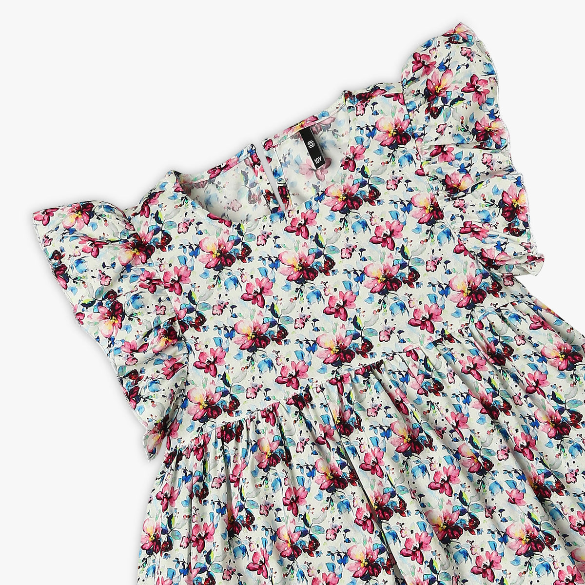 Girl's Regular Fit Printed Frock