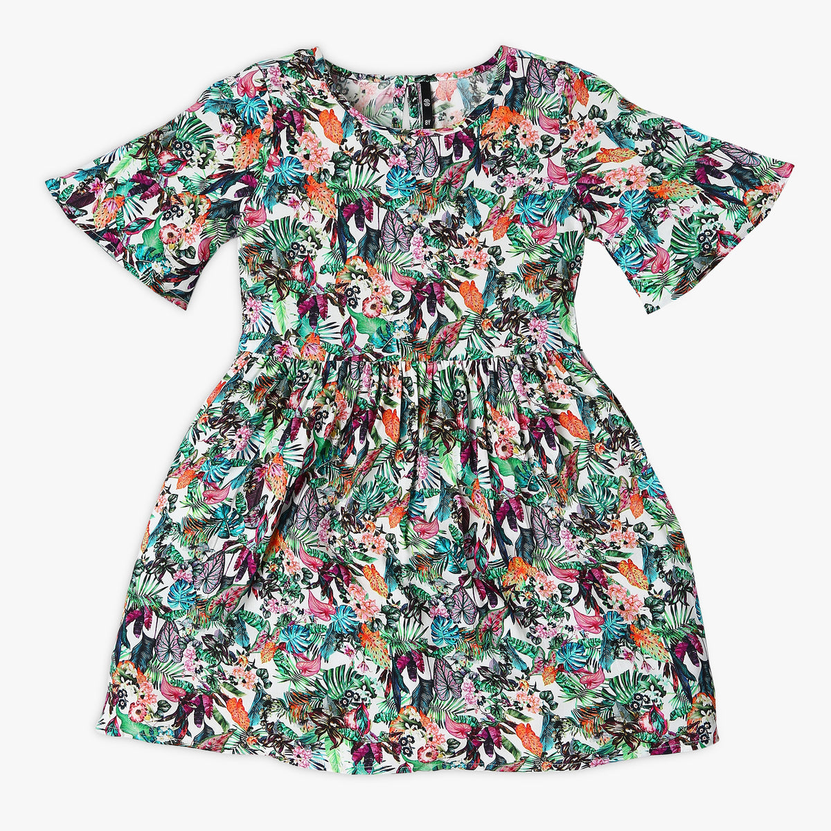 Girl's Regular Fit Printed Dress